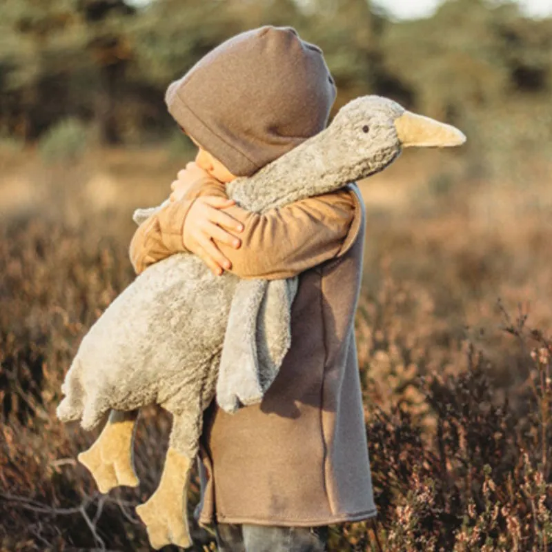 Senger | Cuddly Animal Goose Large Grey Vegan w/ removable heat/cool pack