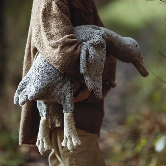 Senger | Cuddly Animal Goose Large Grey Vegan w/ removable heat/cool pack
