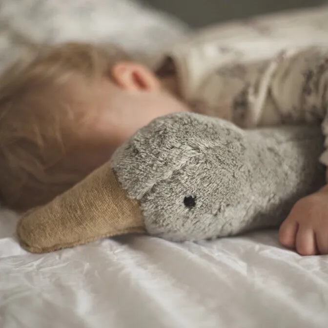 Senger | Cuddly Animal Goose Large Grey Vegan w/ removable heat/cool pack