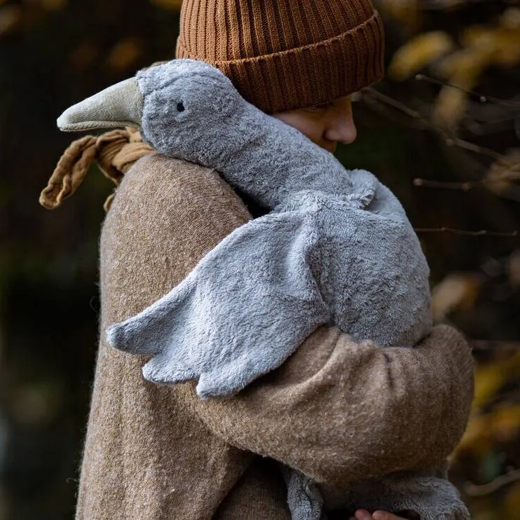Senger | Cuddly Animal Goose Large Grey Vegan w/ removable heat/cool pack