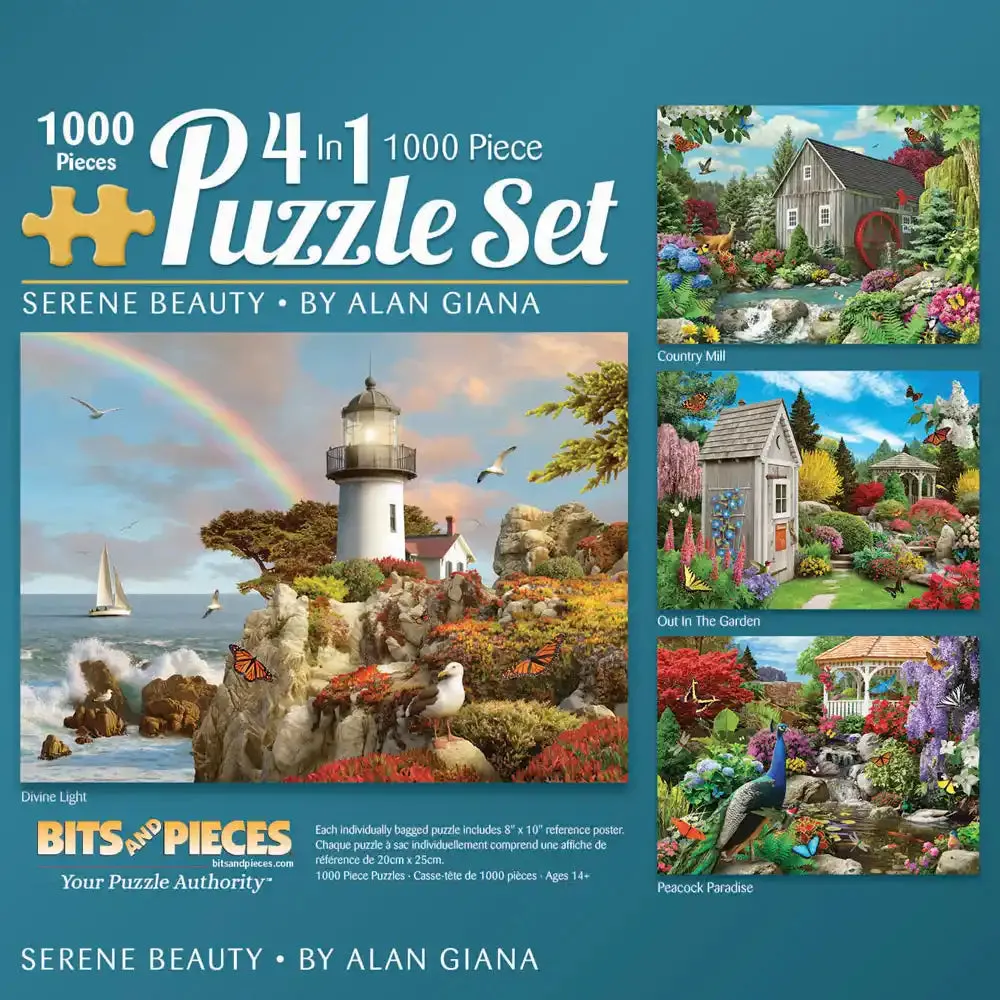 Serene Beauty 4-in-1 Multipack Jigsaw Puzzle Bundle by Alan Giana Bits and Pieces