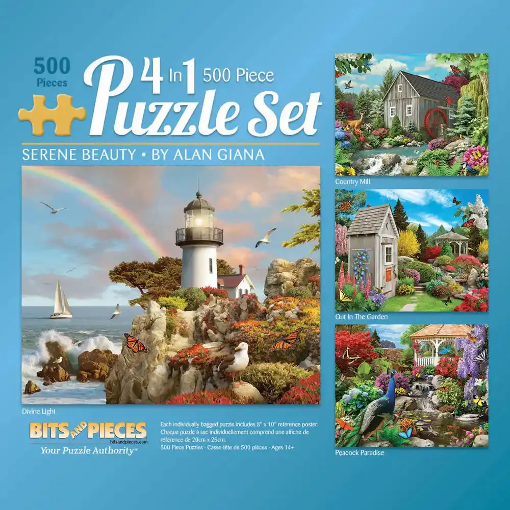 Serene Beauty 4-in-1 Multipack Jigsaw Puzzle Bundle by Alan Giana Bits and Pieces