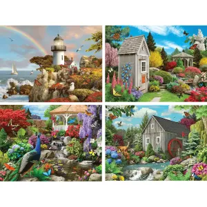 Serene Beauty 4-in-1 Multipack Jigsaw Puzzle Bundle by Alan Giana Bits and Pieces