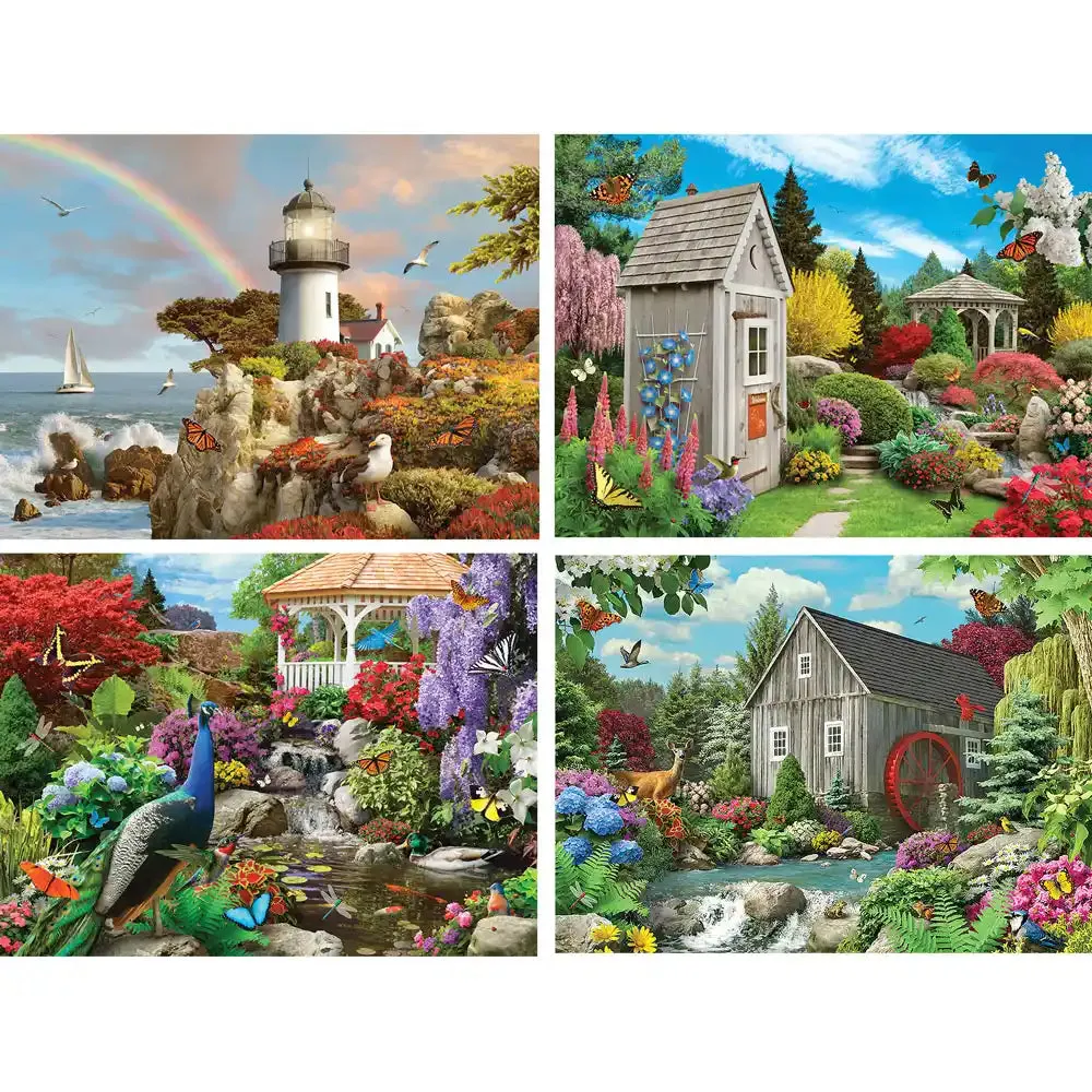 Serene Beauty 4-in-1 Multipack Jigsaw Puzzle Bundle by Alan Giana Bits and Pieces
