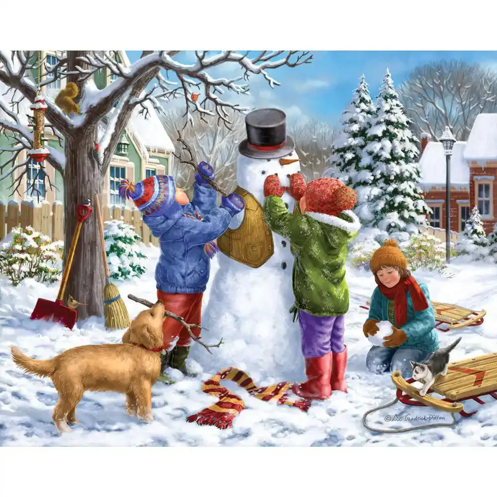 Set of 2: Winter Cheer Jigsaw Puzzles by Liz Goodrick Dillon Bits and Pieces