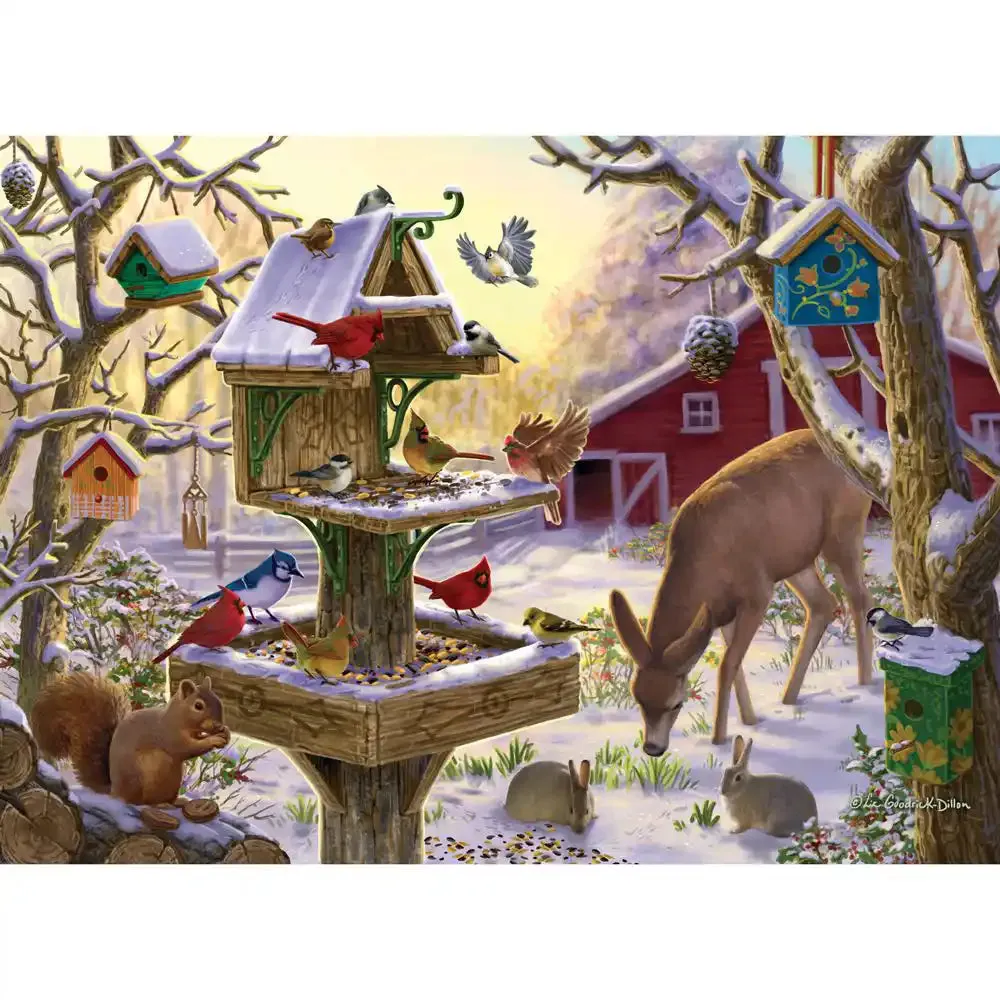 Set of 2: Winter Cheer Jigsaw Puzzles by Liz Goodrick Dillon Bits and Pieces