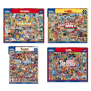 Set of 4: Artist James Mellett - Decades Bundle 1000 piece White Mountain