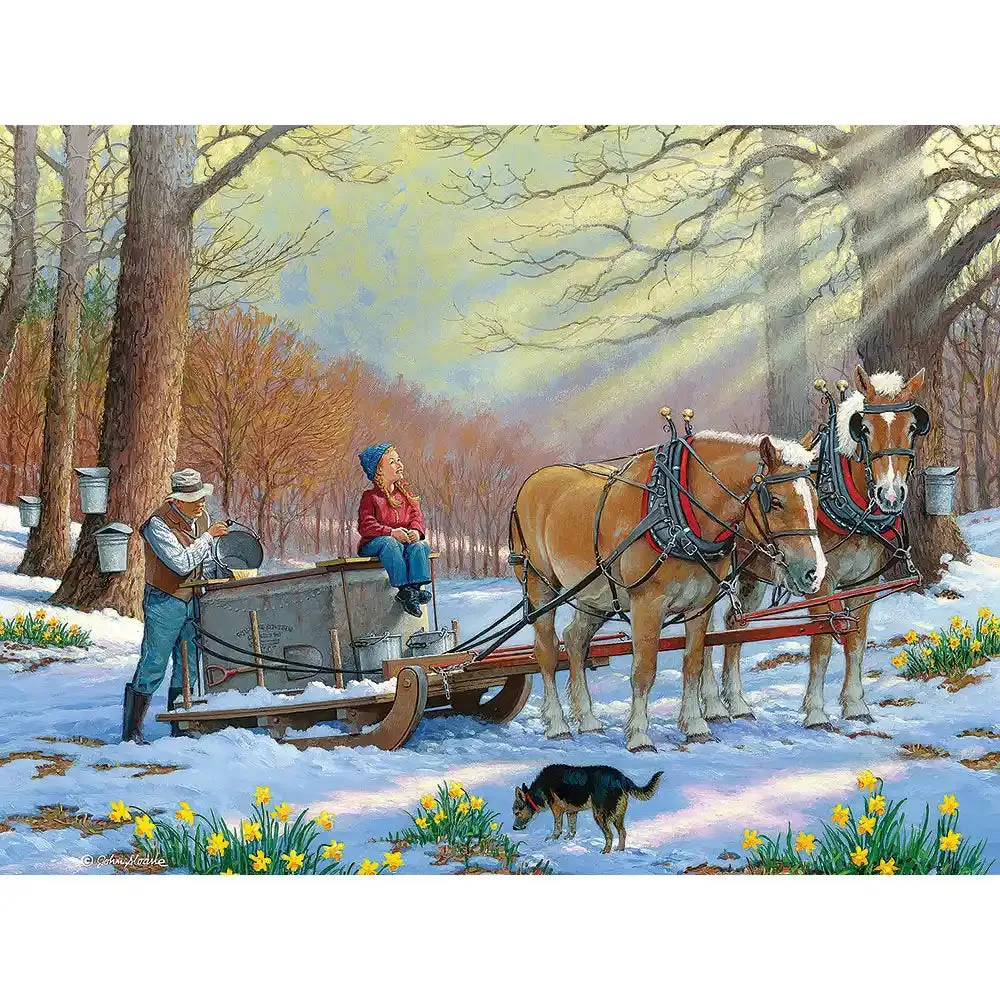 Set of 4: John Sloane Winter Jigsaw Puzzles Bits and Pieces