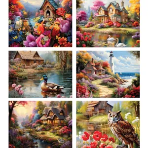 Set of 6: Shawna Stewart Jigsaw Puzzles Bits and Pieces