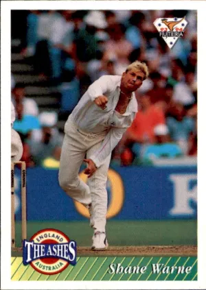 Shane Warne, #56, RC, 1993-94 Futera Cricket The Ashes