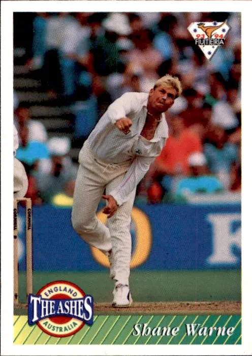 Shane Warne, #56, RC, 1993-94 Futera Cricket The Ashes