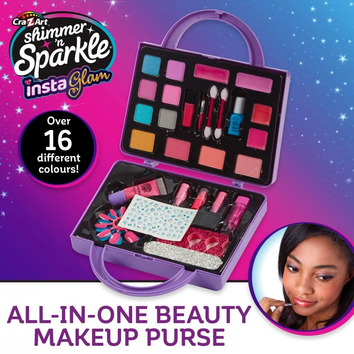 Shimmer N Sparkle Insta Glam All-In-One Beauty Makeup Purse