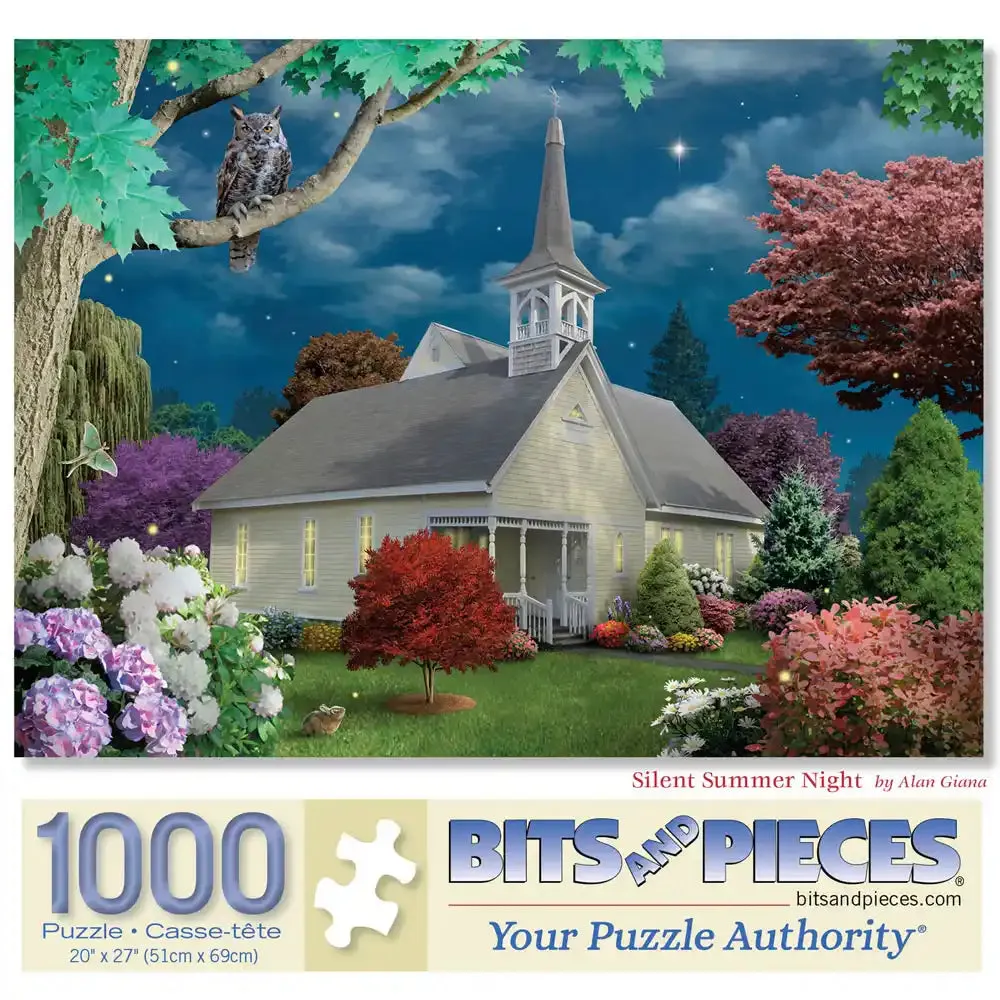 Silent Summer Night Jigsaw Puzzle Bits and Pieces
