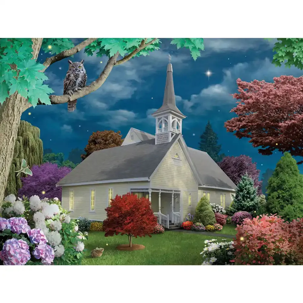Silent Summer Night Jigsaw Puzzle Bits and Pieces