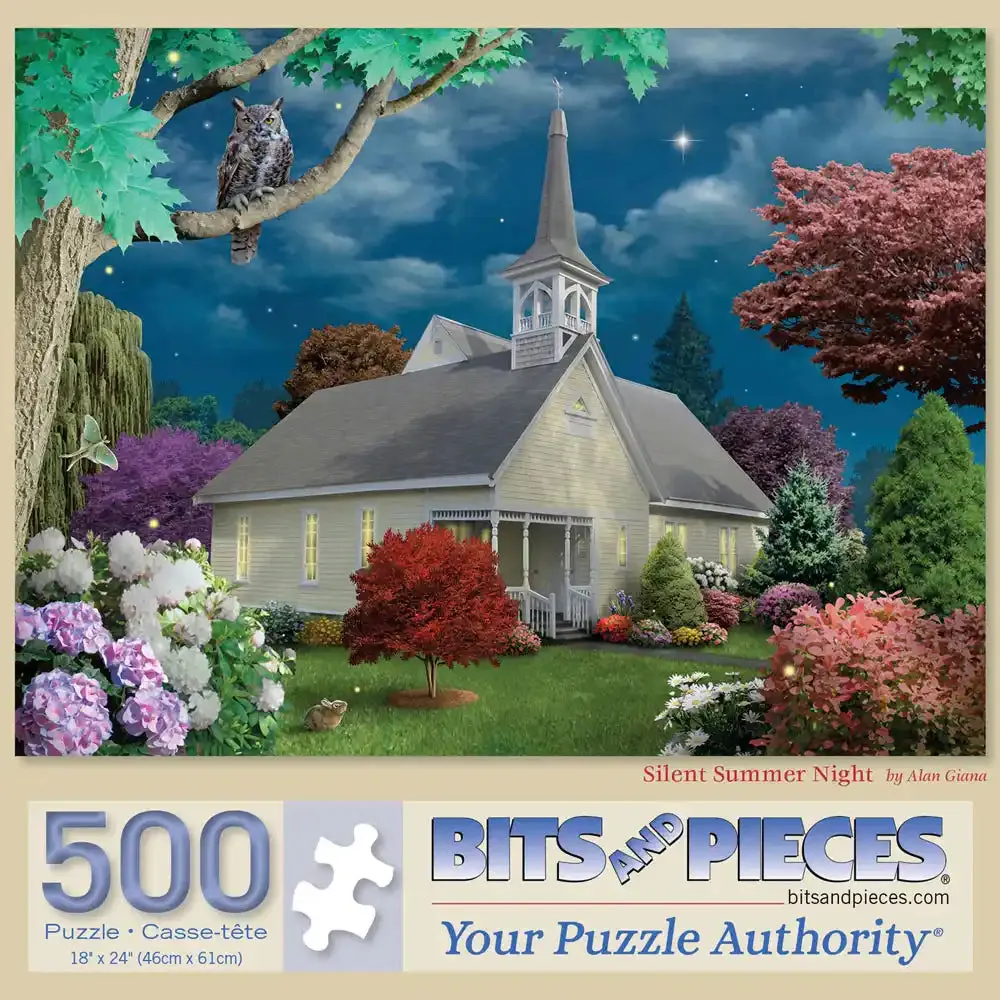 Silent Summer Night Jigsaw Puzzle Bits and Pieces