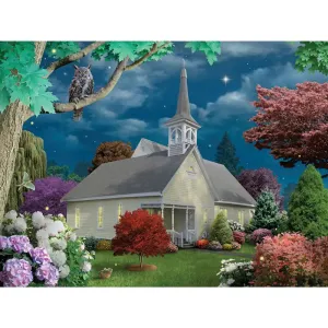 Silent Summer Night Jigsaw Puzzle Bits and Pieces