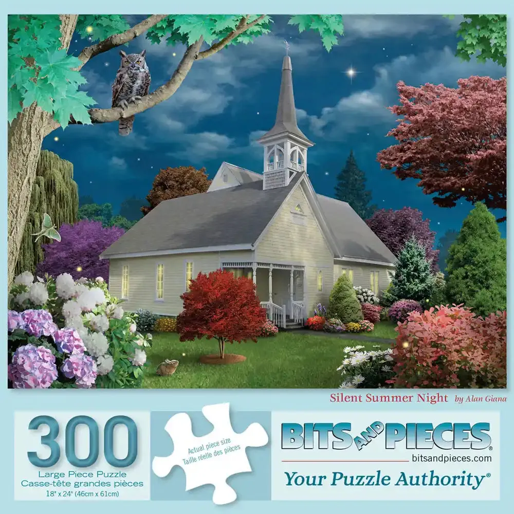 Silent Summer Night Jigsaw Puzzle Bits and Pieces