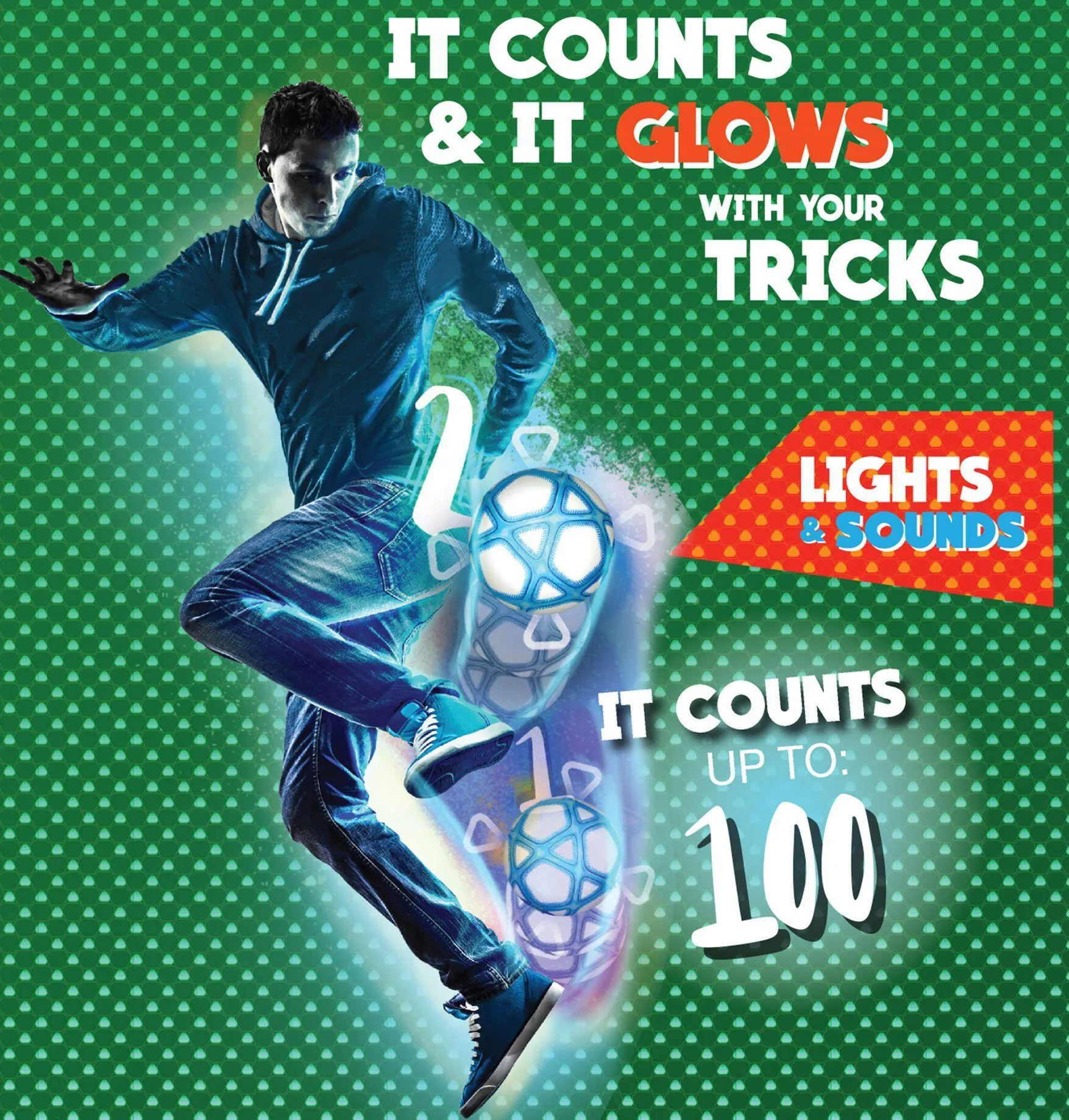 Smart Ball Speed Counter Light and Sounds Football