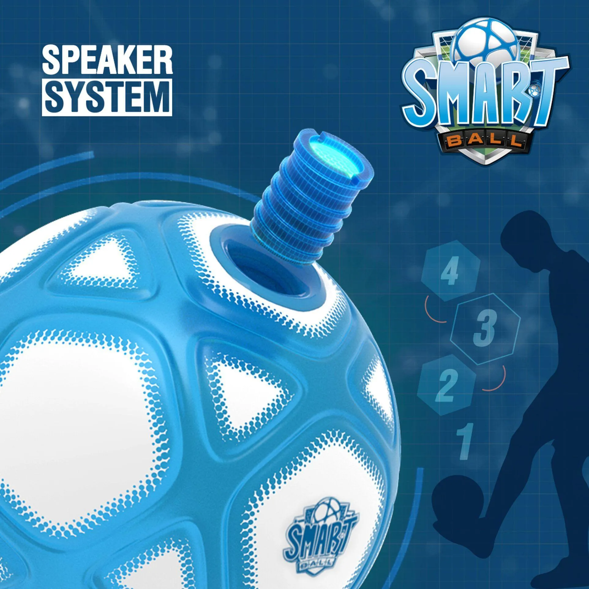Smart Ball Speed Counter Light and Sounds Football