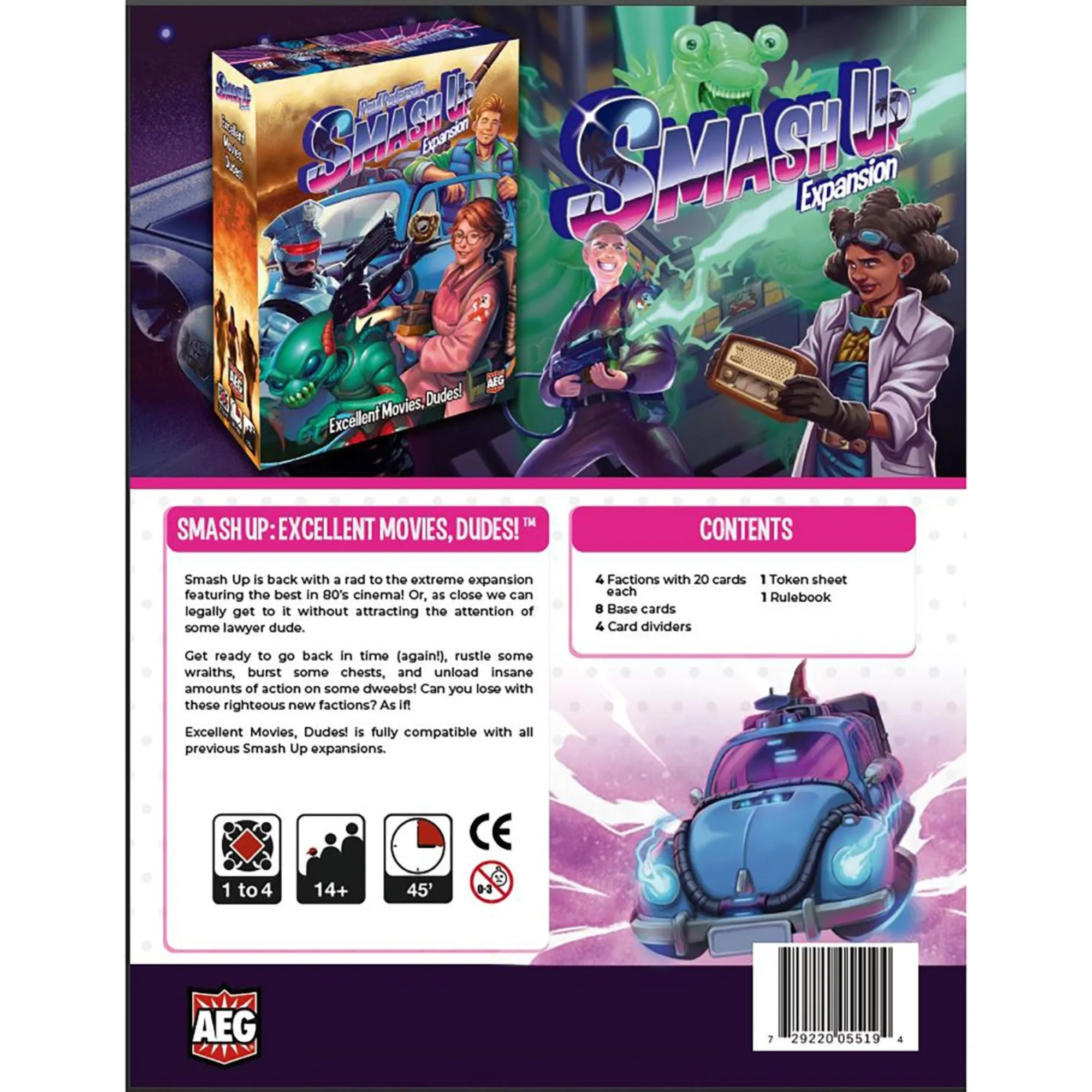 Smash Up: Excellent Movies, Dudes! Expansion Deck Game