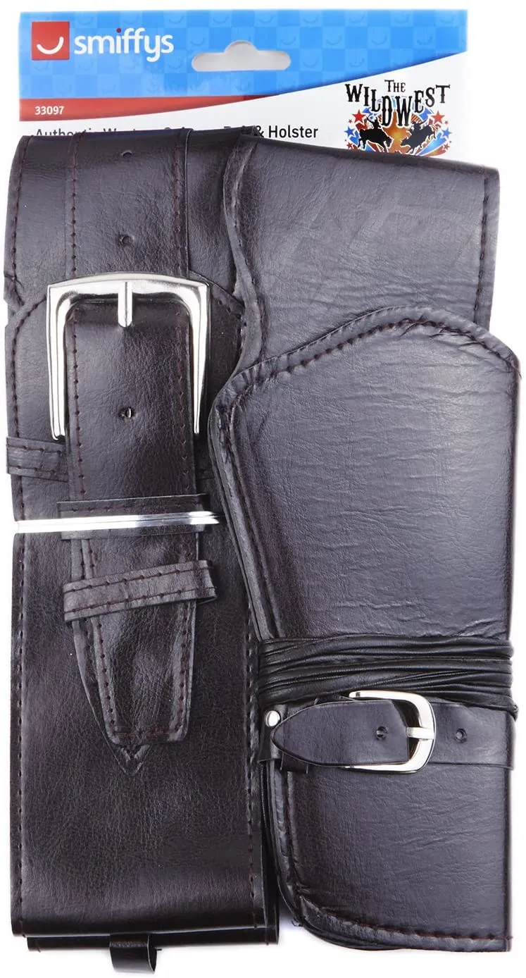 Smiffys Western Wandering Gunman Belt & Holster Accessory (Unisex)