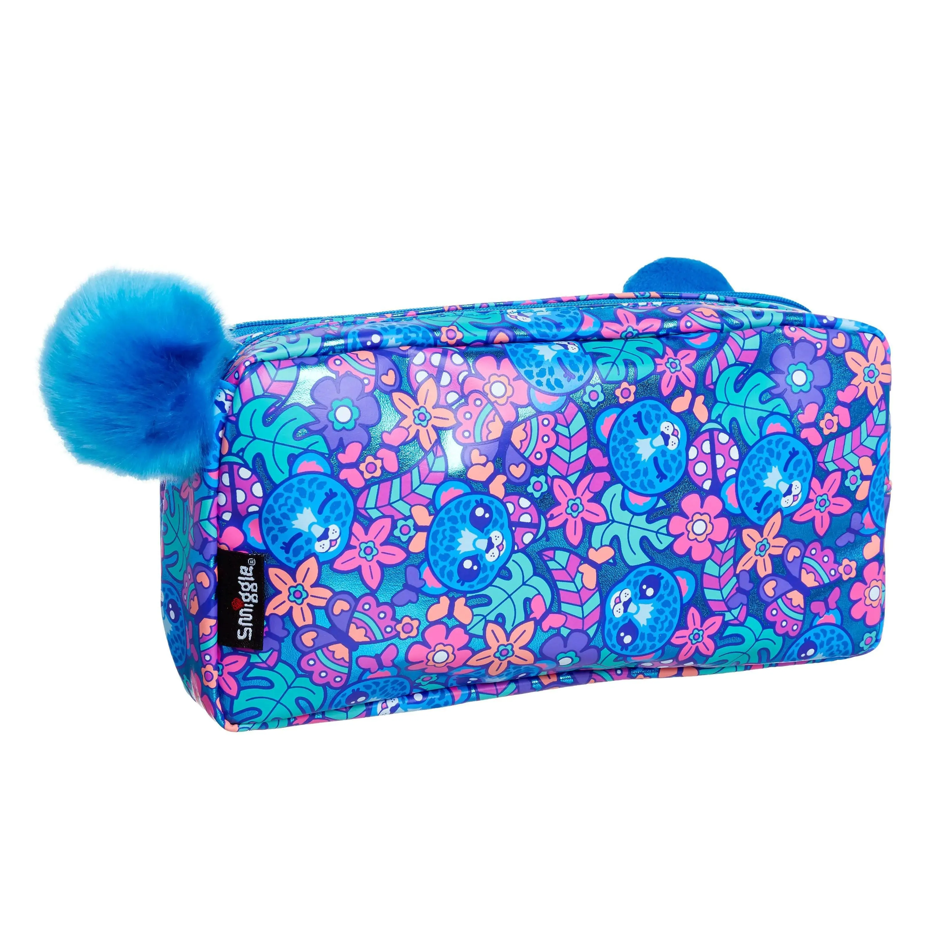 SMIGGLE Budz Character Two Pocket Pencil Case - Cornflower Blue
