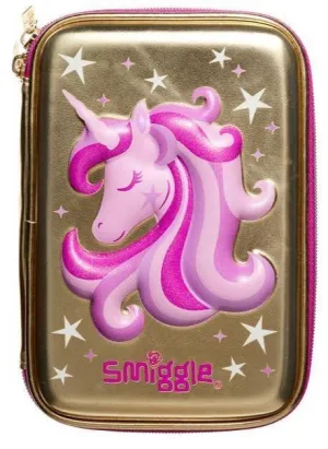 SMIGGLE Gold Hardtop Pencil Case - Gold