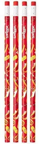 SMIGGLE Pencils x 4 Pack Scented With Eraser Top - Hot Dog Scent