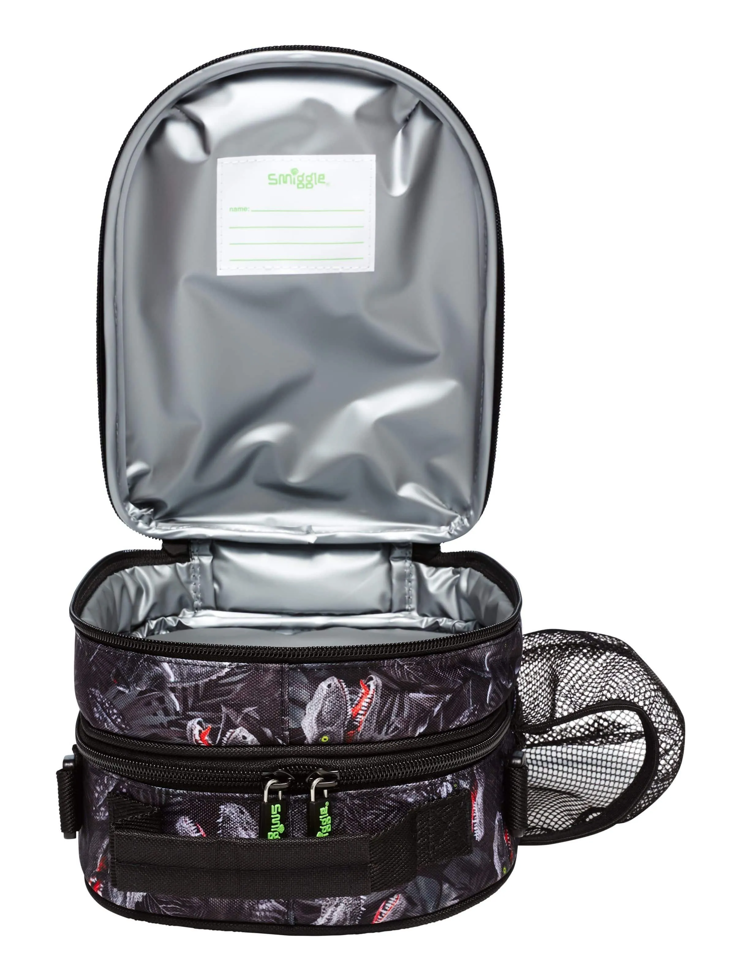 SMIGGLE Roarsome Hardtop Curve Lunchbox With Strap - Black