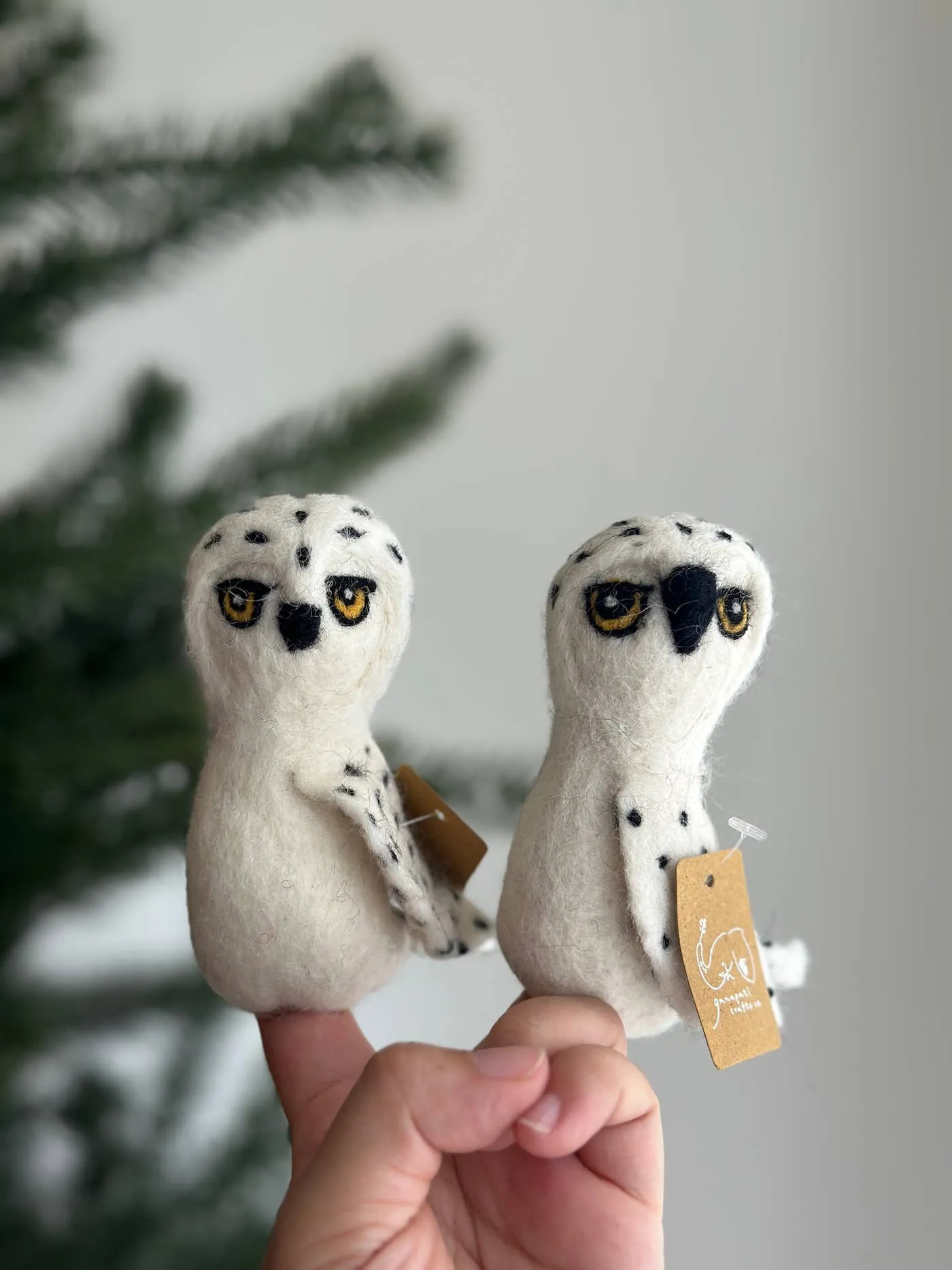 Snowy Owl Finger Puppet Odin Parker