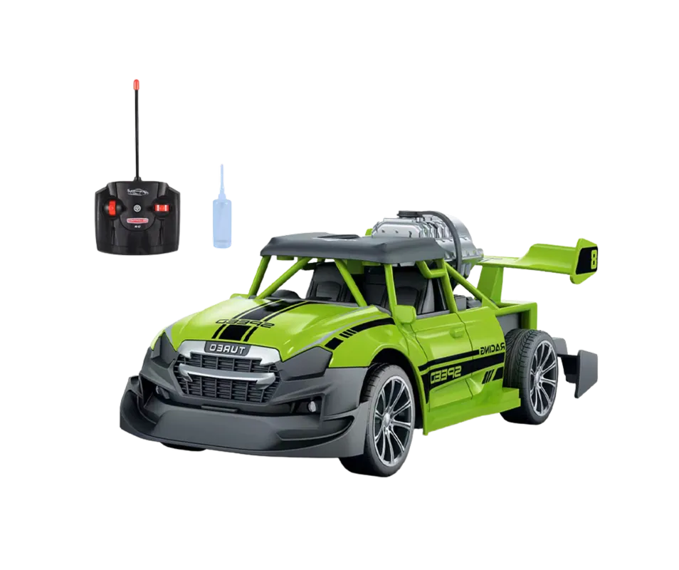 SPEEDX 1:20 REMOTE CONTROL STUNT SPRAY CAR WITH FOG EXHAUST GREEN