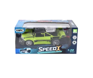 SPEEDX 1:20 REMOTE CONTROL STUNT SPRAY CAR WITH FOG EXHAUST GREEN