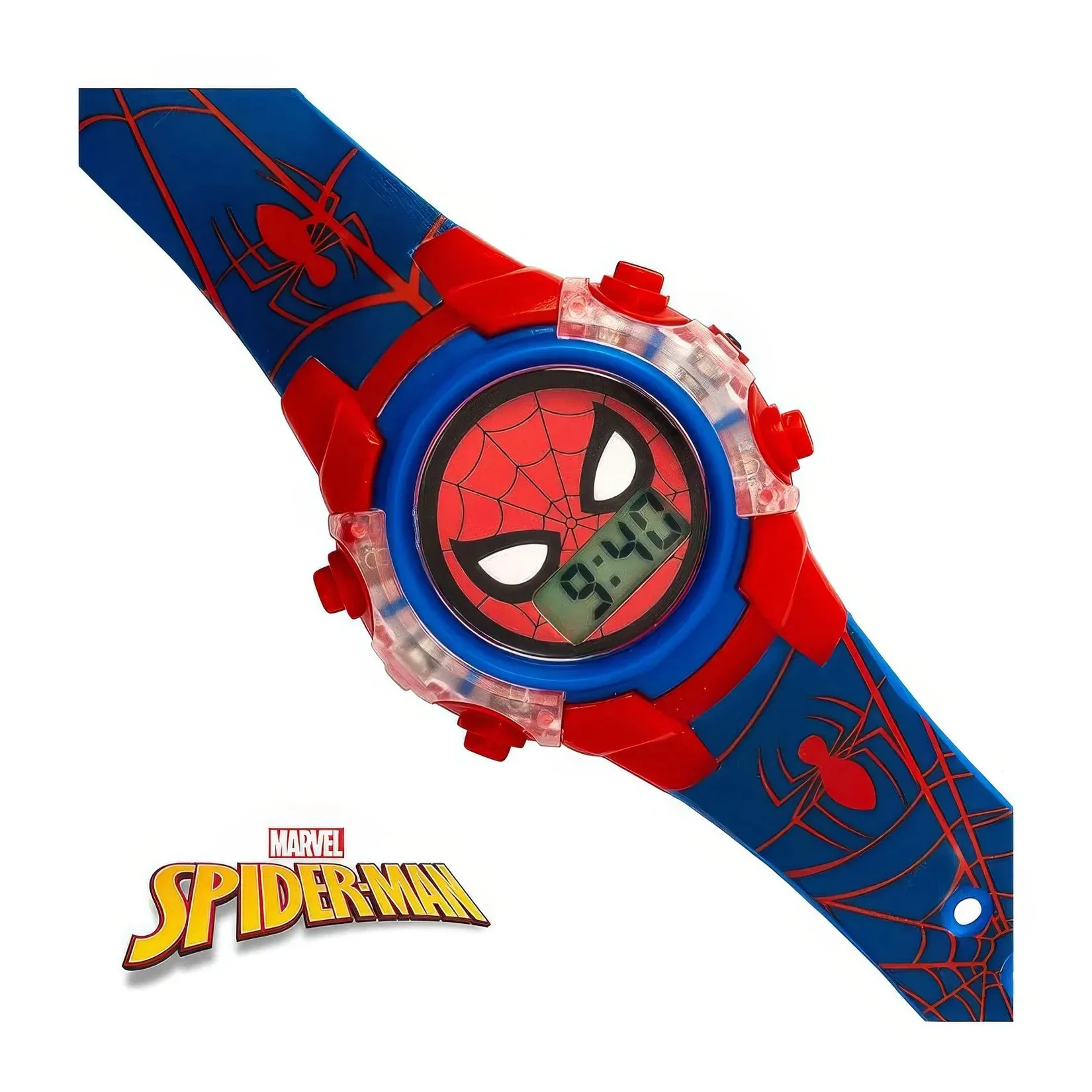 Spiderman Boy's Digital Quartz Watch with PU Strap
