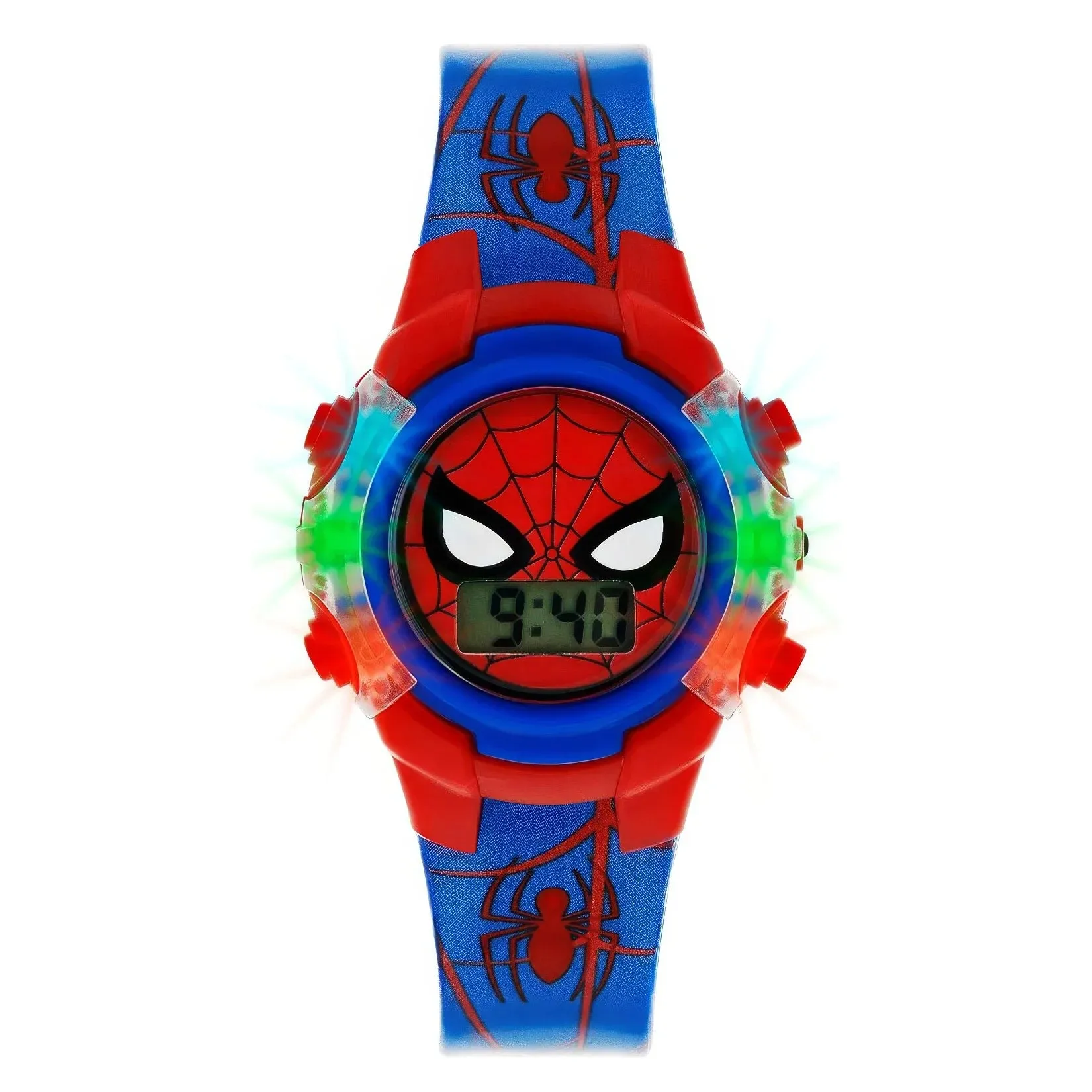 Spiderman Boy's Digital Quartz Watch with PU Strap
