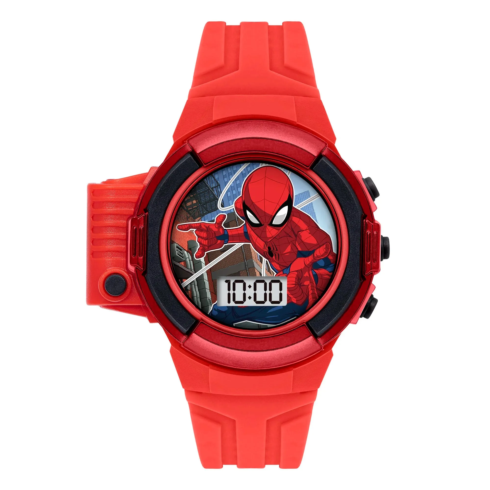 Spiderman Boy's Digital Quartz Watch with Silicone Strap