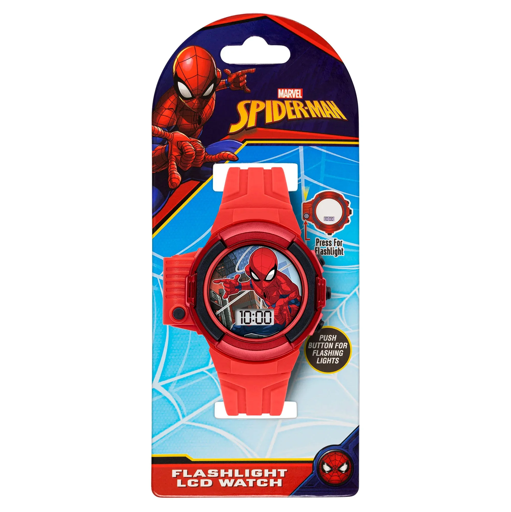 Spiderman Boy's Digital Quartz Watch with Silicone Strap