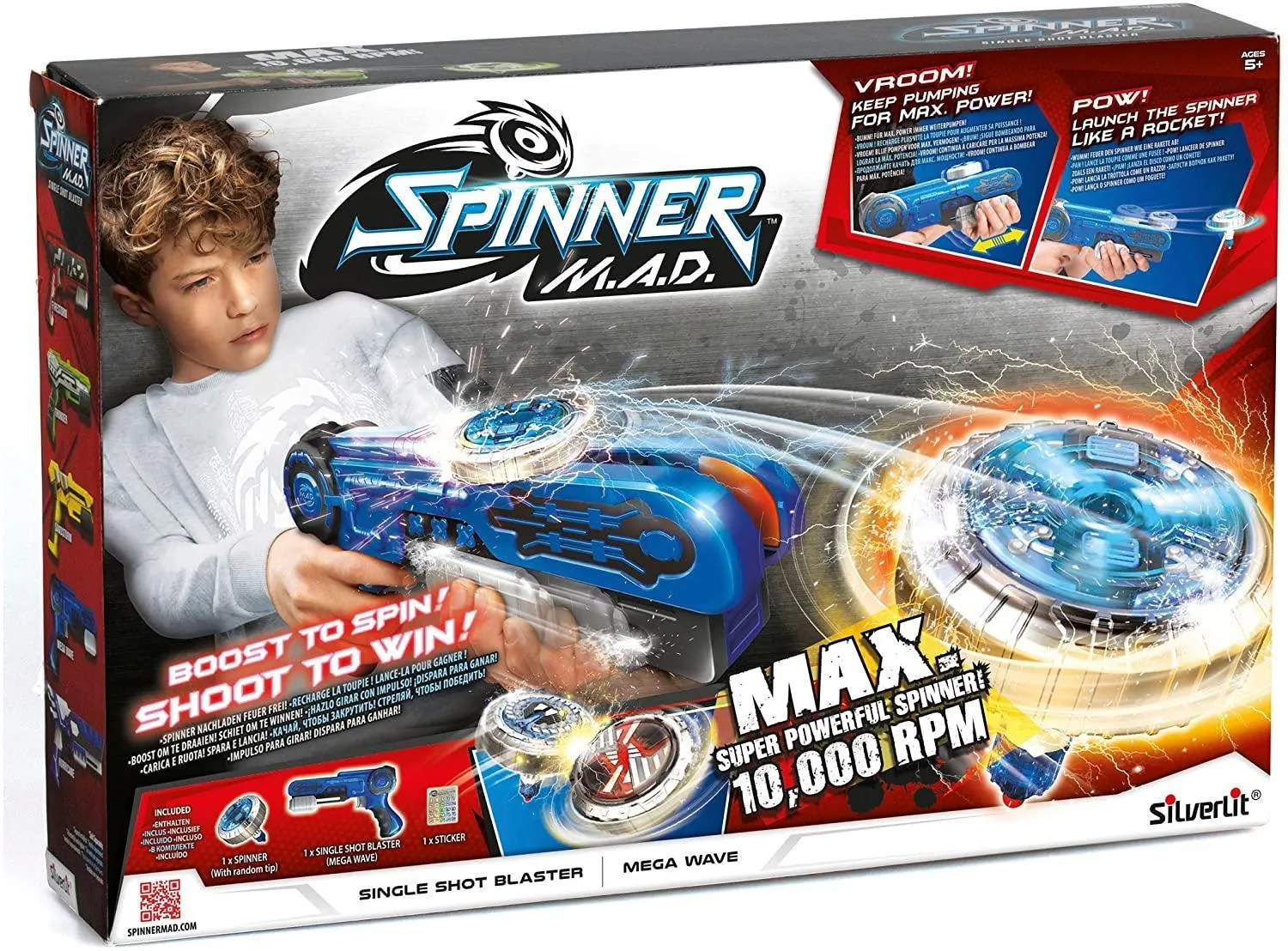Spinner M.A.D. Single Shot Blaster - Blue
