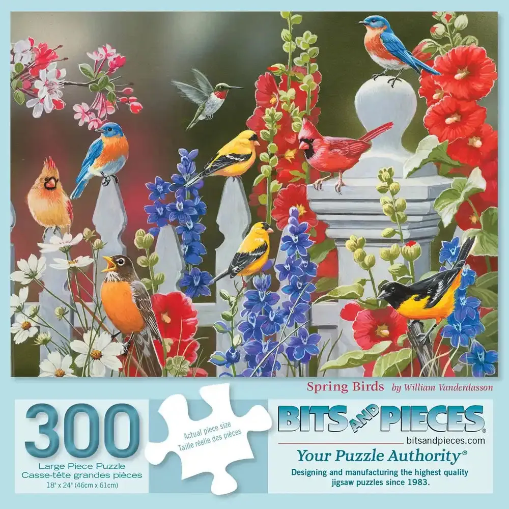 Spring Birds Jigsaw Puzzle Bits and Pieces