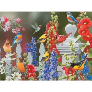 Spring Birds Jigsaw Puzzle Bits and Pieces