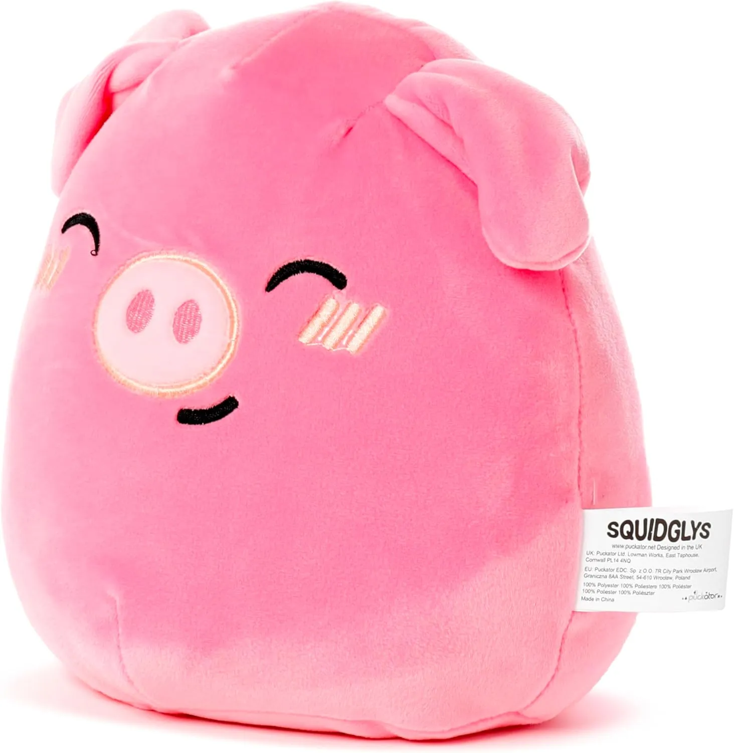 Squidglys Oliver the Pig Adoramals Farm Plush Toy - Soft Velboa Plush for Ages 3 