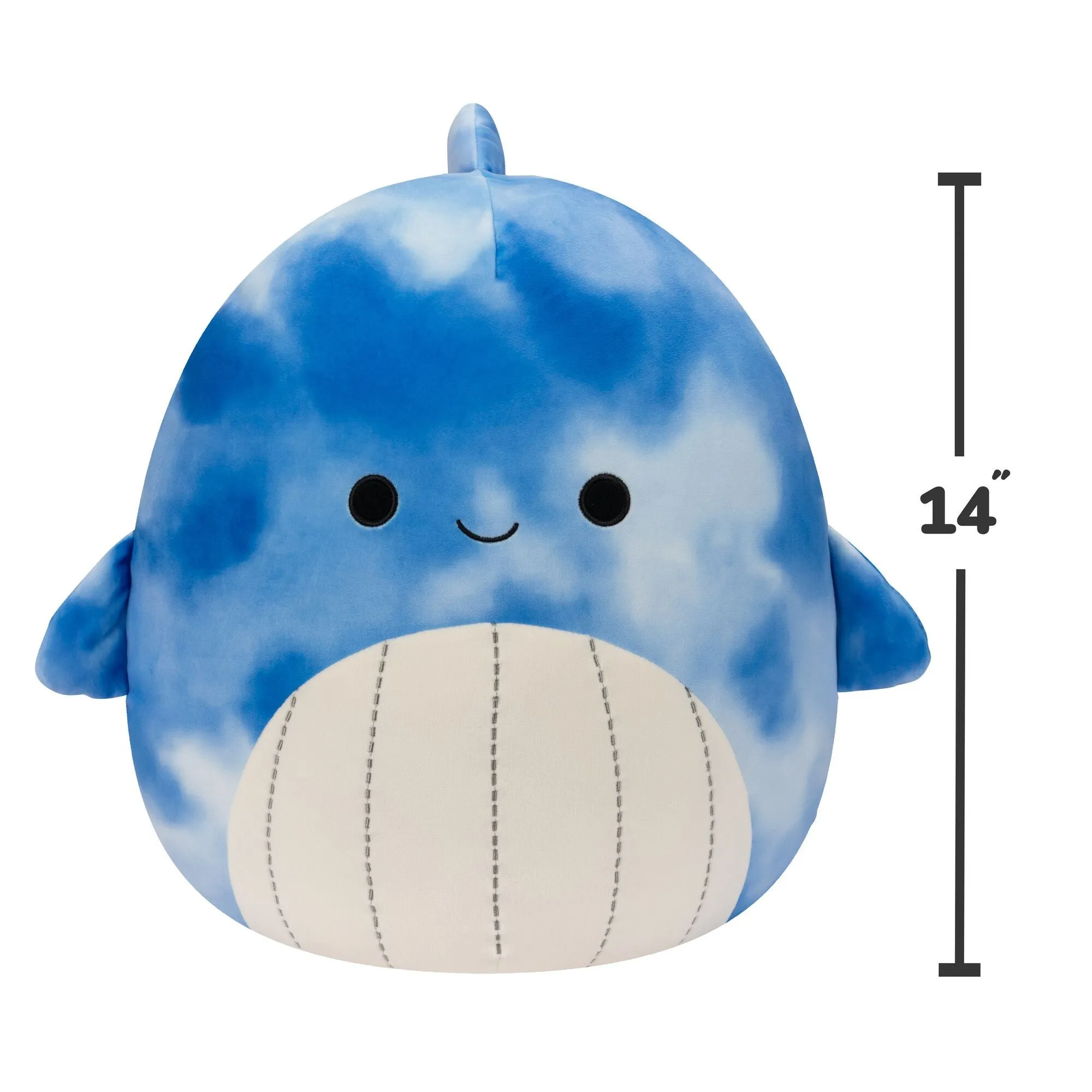 Squishmallows 14 Inch Plush S16 Samir TieDye Blue Whale