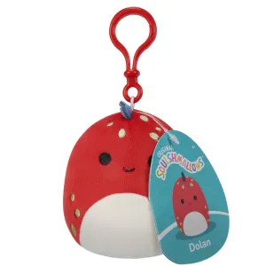 Squishmallows 3.5 Inch Plush Clip-On Dolan The Red Dino