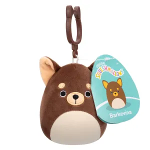 Squishmallows 3.5 Inch Plush Clip-On S20 Barkevina Dark Brown Chihuahua