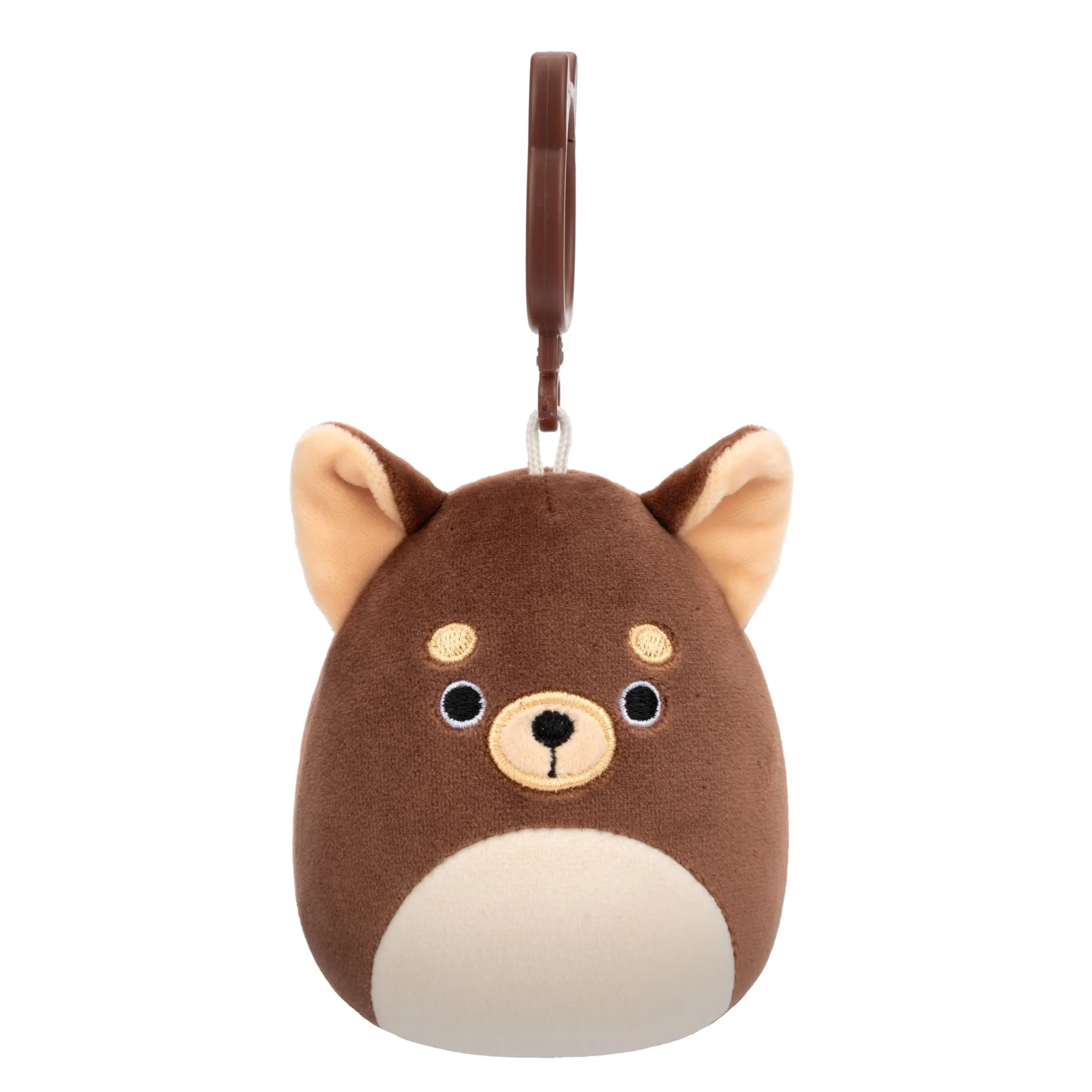Squishmallows 3.5 Inch Plush Clip-On S20 Barkevina Dark Brown Chihuahua