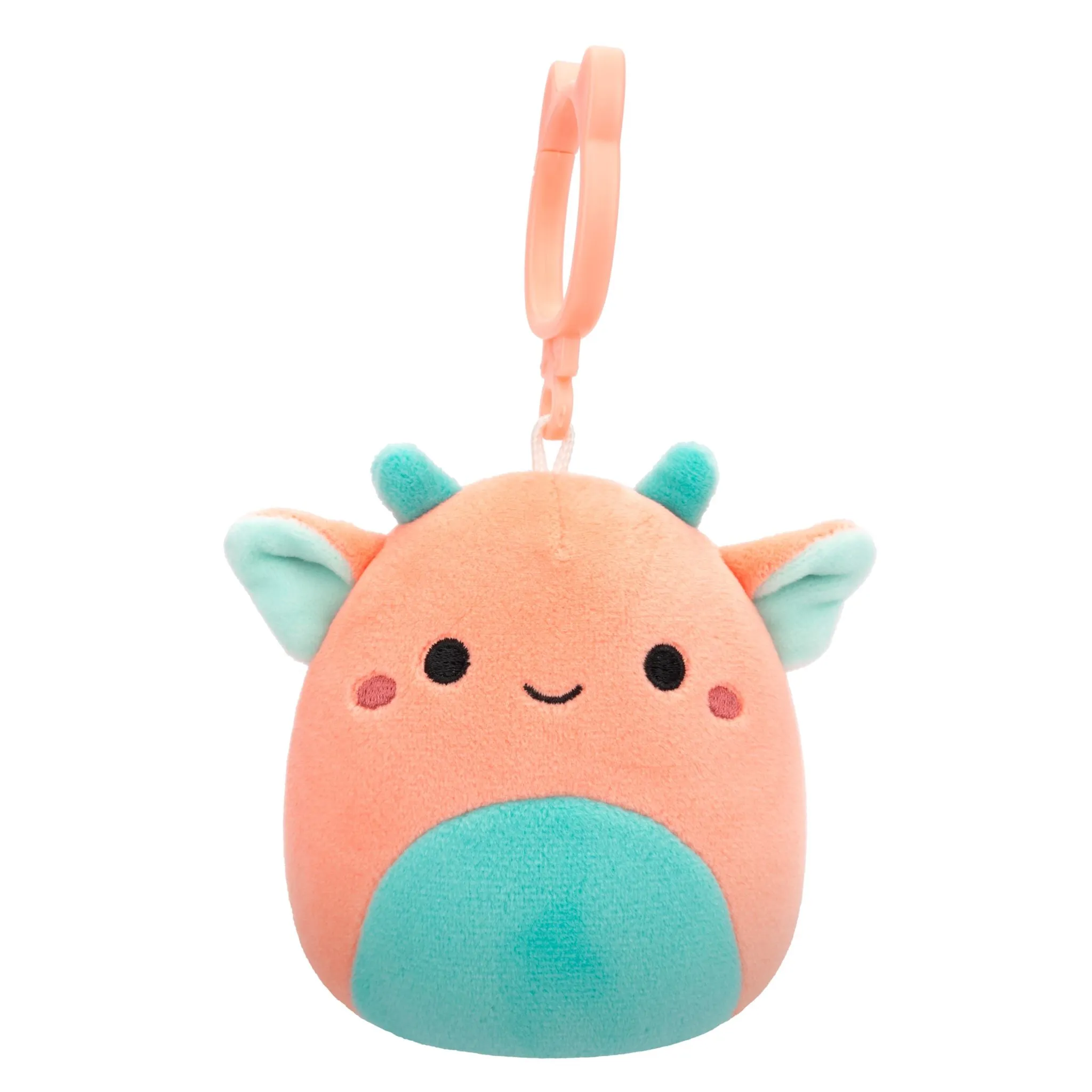 Squishmallows 3.5 Inch Plush Clip-On S20 Chitra Pink And Aqua Goblin