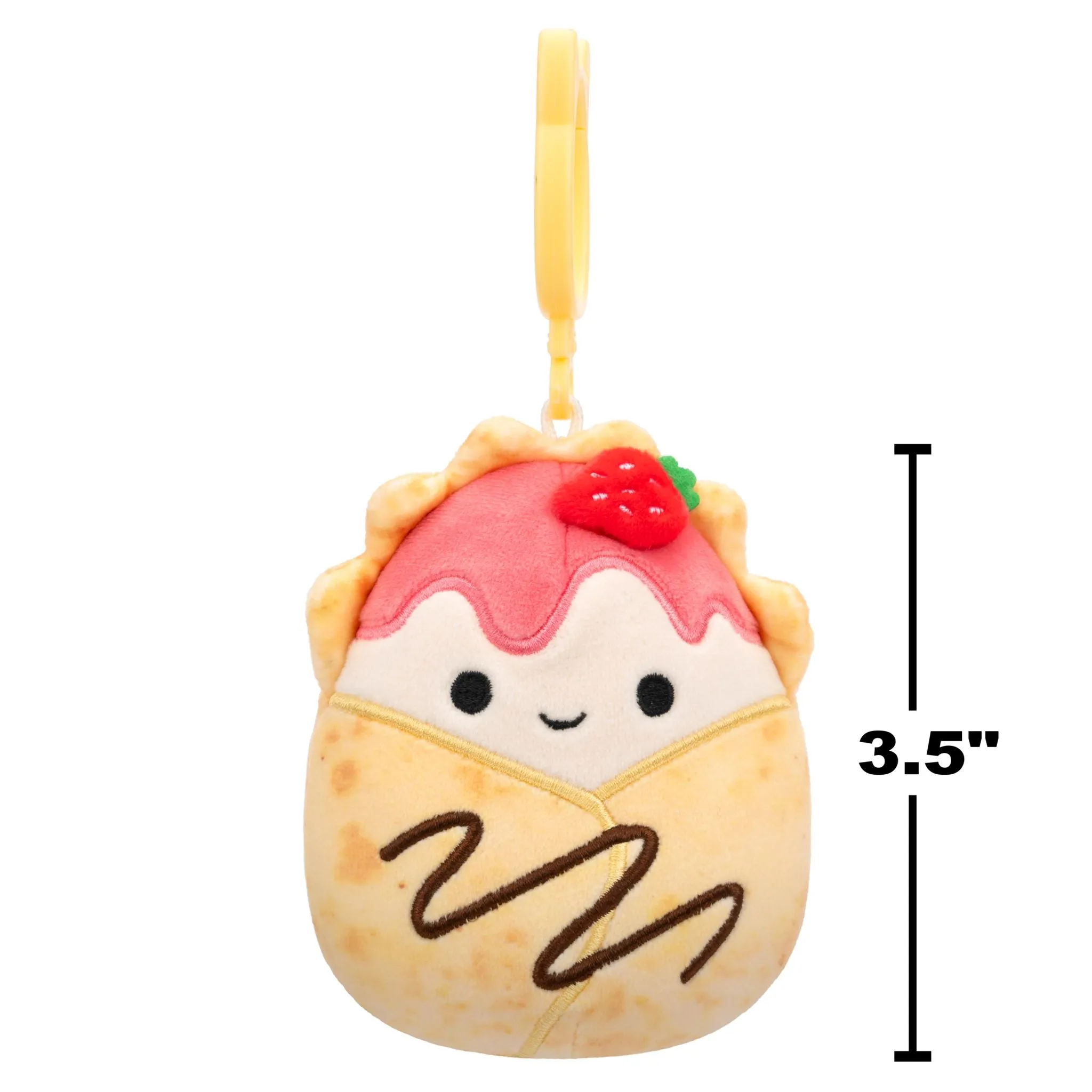 Squishmallows 3.5 Inch Plush Clip-On S20 Gasten Strawberry Crepe