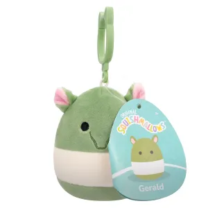 Squishmallows 3.5 Inch Plush Clip-On S20 Gerald Olive And White Tapir