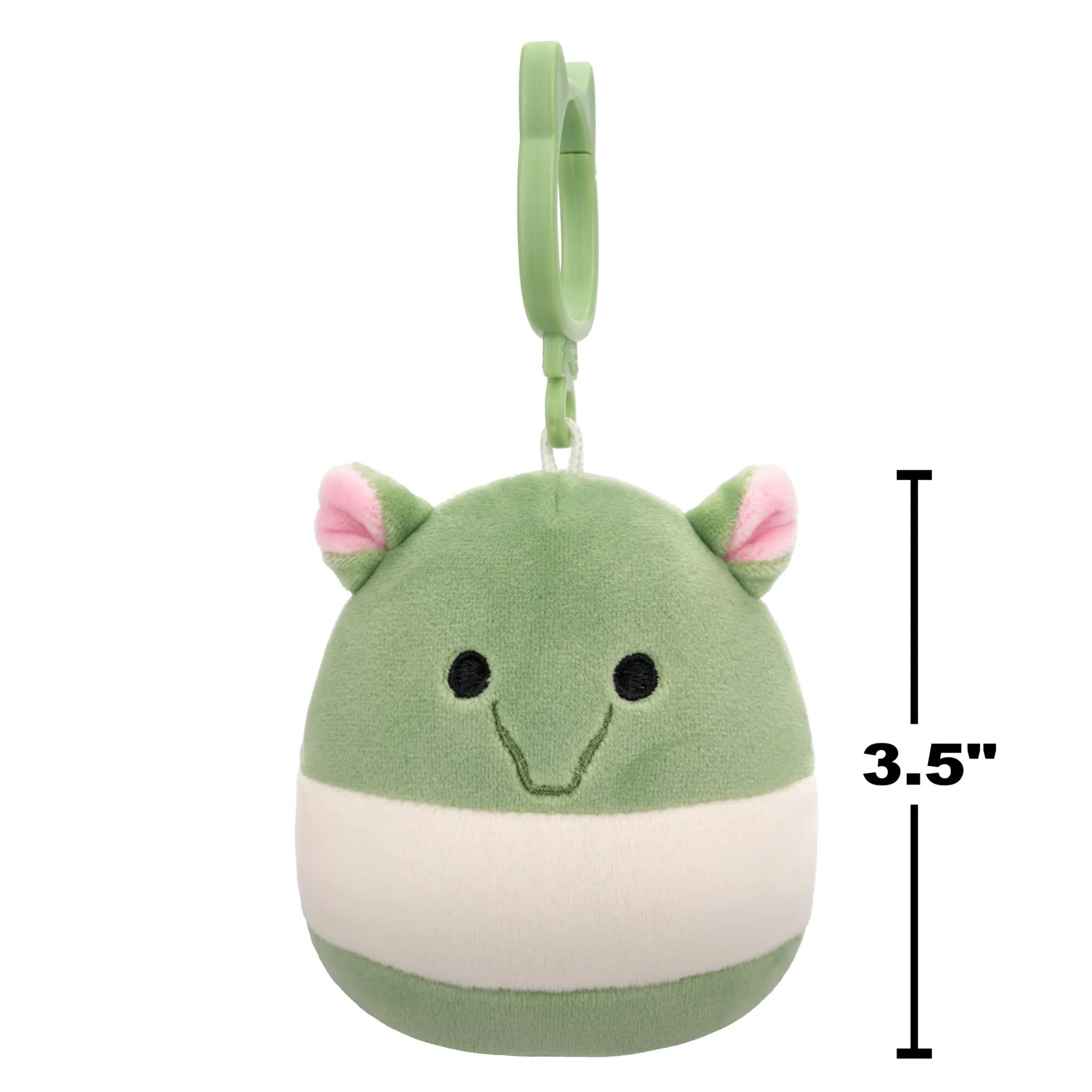 Squishmallows 3.5 Inch Plush Clip-On S20 Gerald Olive And White Tapir