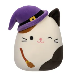 Squishmallows Season Halloween 7.5 Inch Plush Cam Winking Cat With Witch Hat And Broomstick