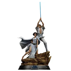 Star Wars Luke And Leia Statue By Iron Studios